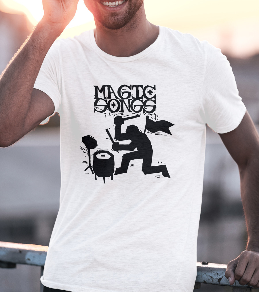 Magic Songs Drummer Silhouette In Action T-Shirt
