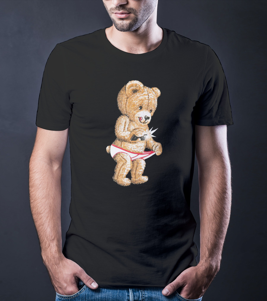 Teddy Bear Selfie Flash T-Shirt