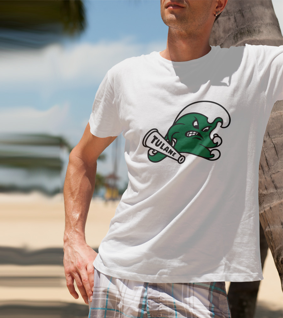 Tulane Angry Wave Halter Top T-Shirt