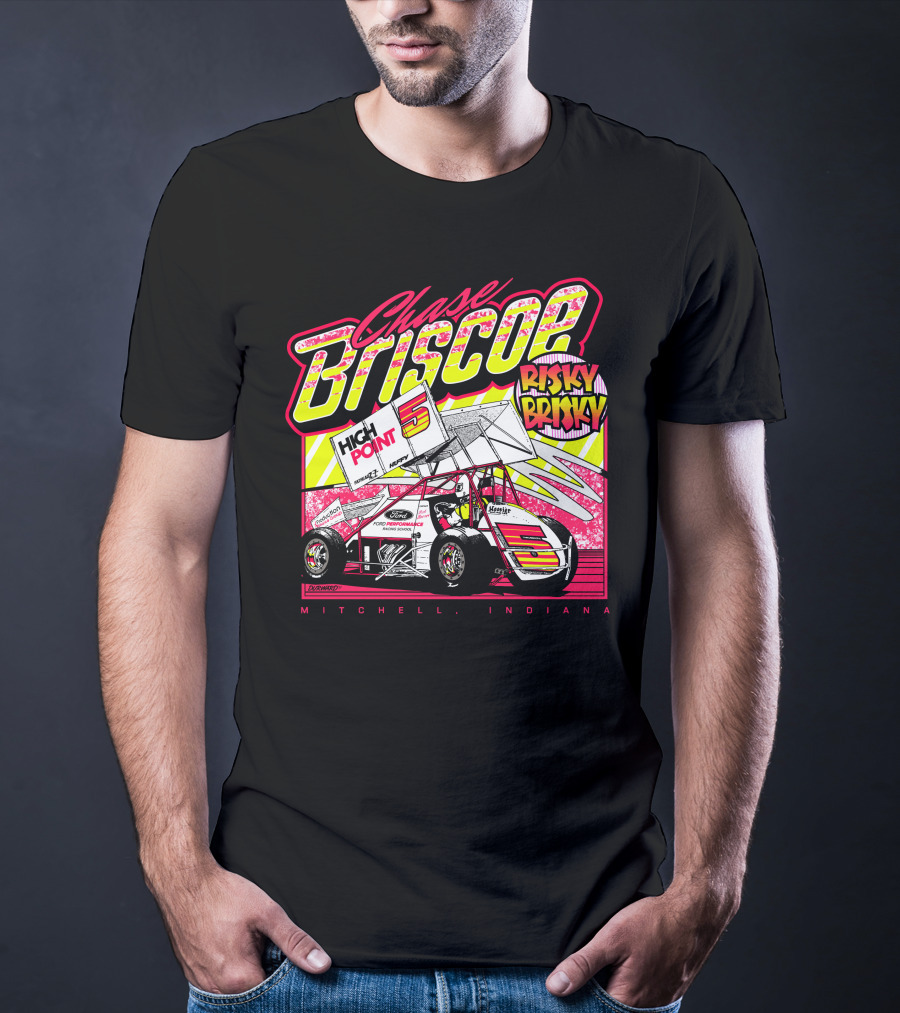 Chase Briscoe Risky Brisky High Point Racing Mitchell Indiana T-Shirt
