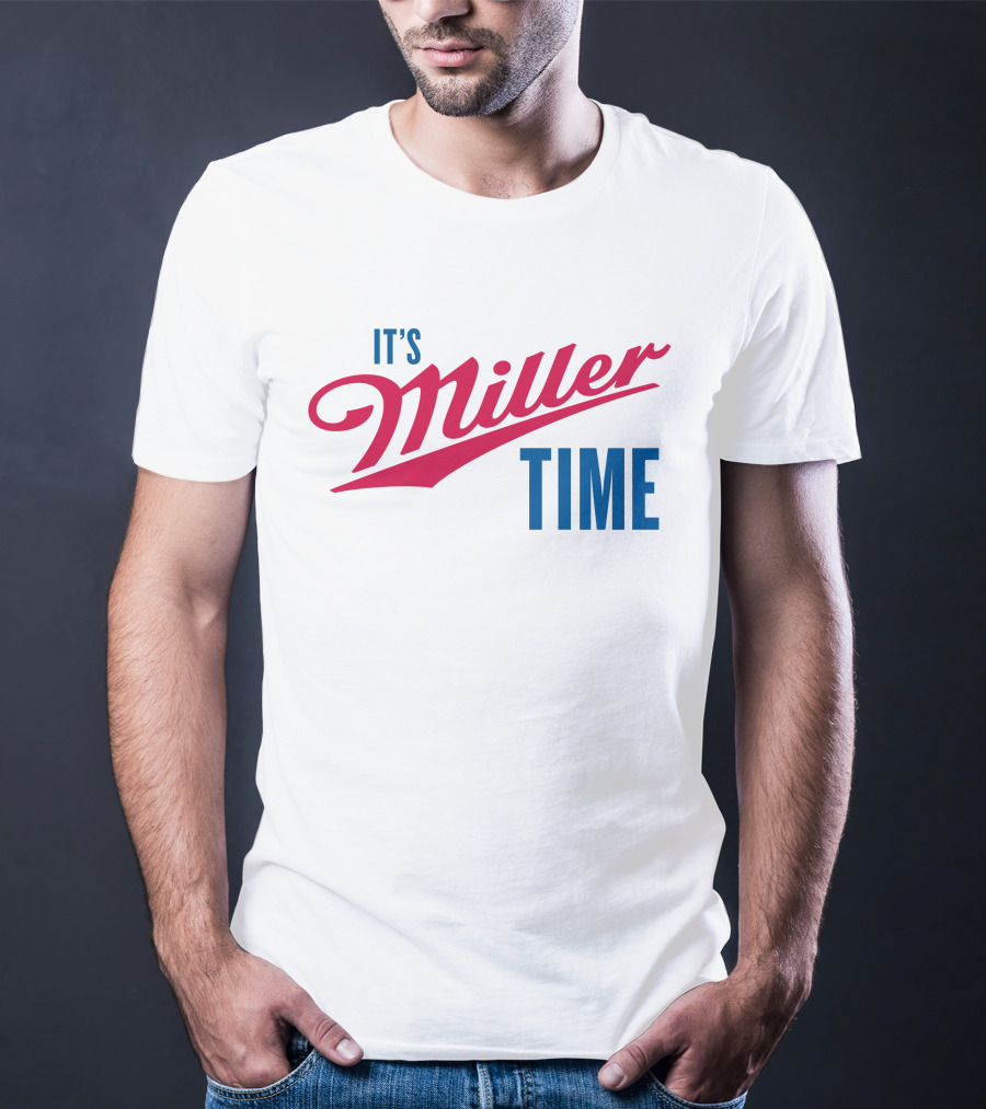 It's Miller Time Vintage Script T-Shirt