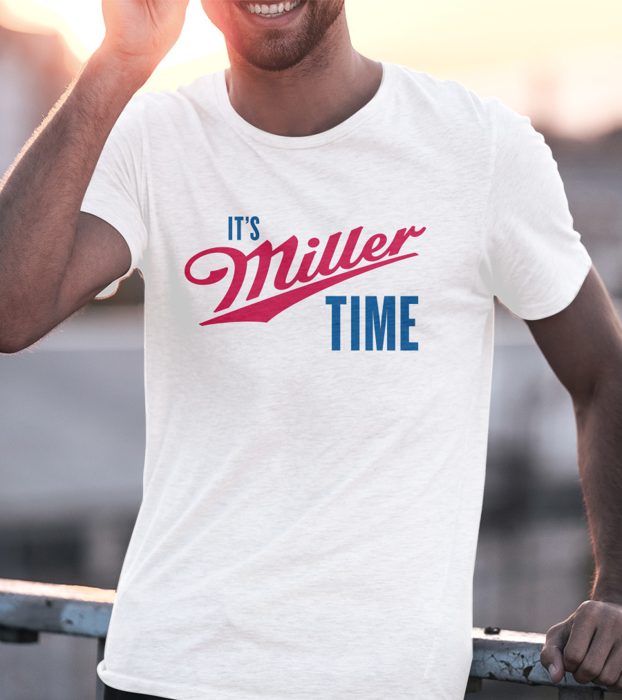 It's Miller Time Vintage Script T-Shirt