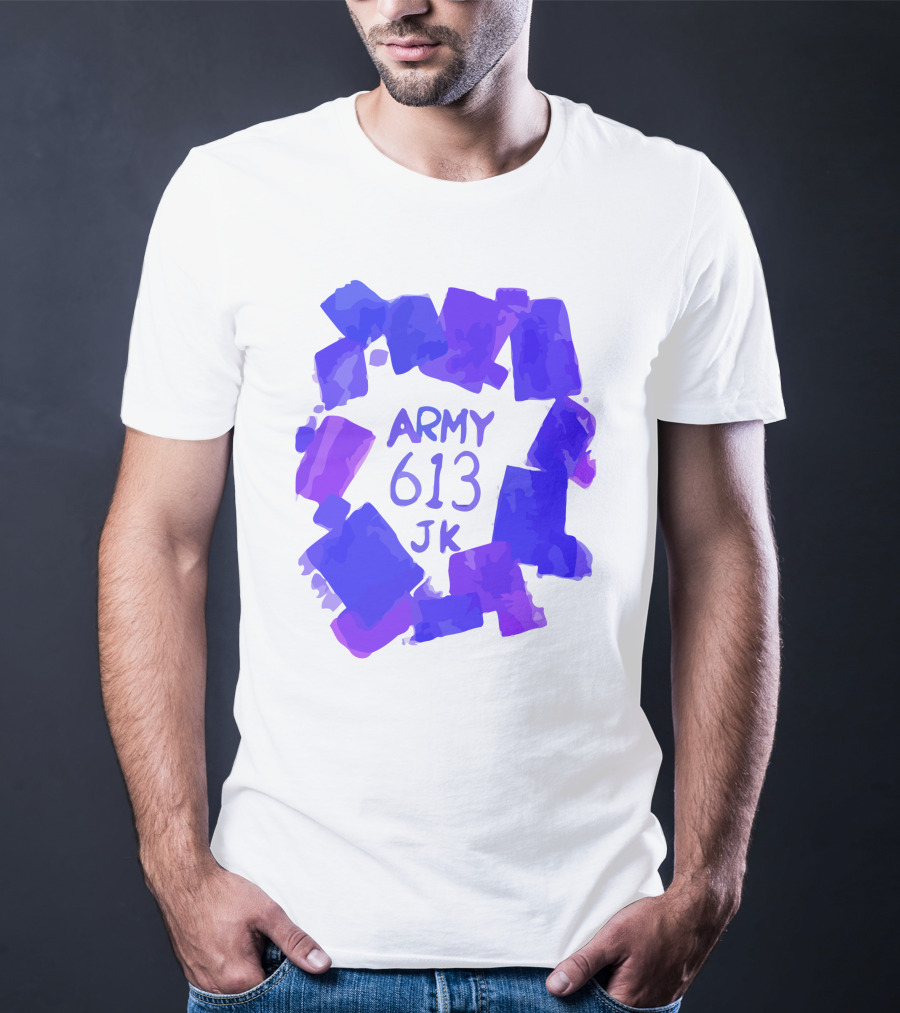 BTS ARMY 613 JK Purple Abstract T-Shirt