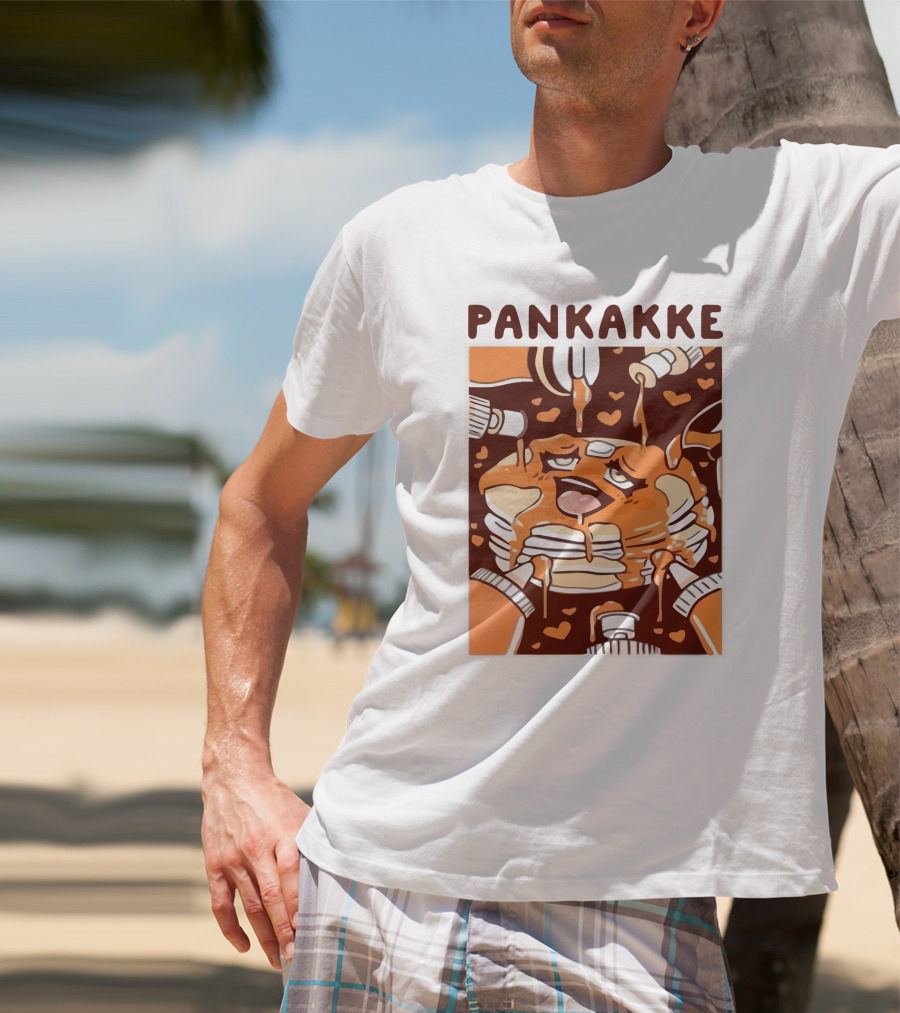 Pankakke Melting Pancake Heart Candies Syrup Bottles T-Shirt