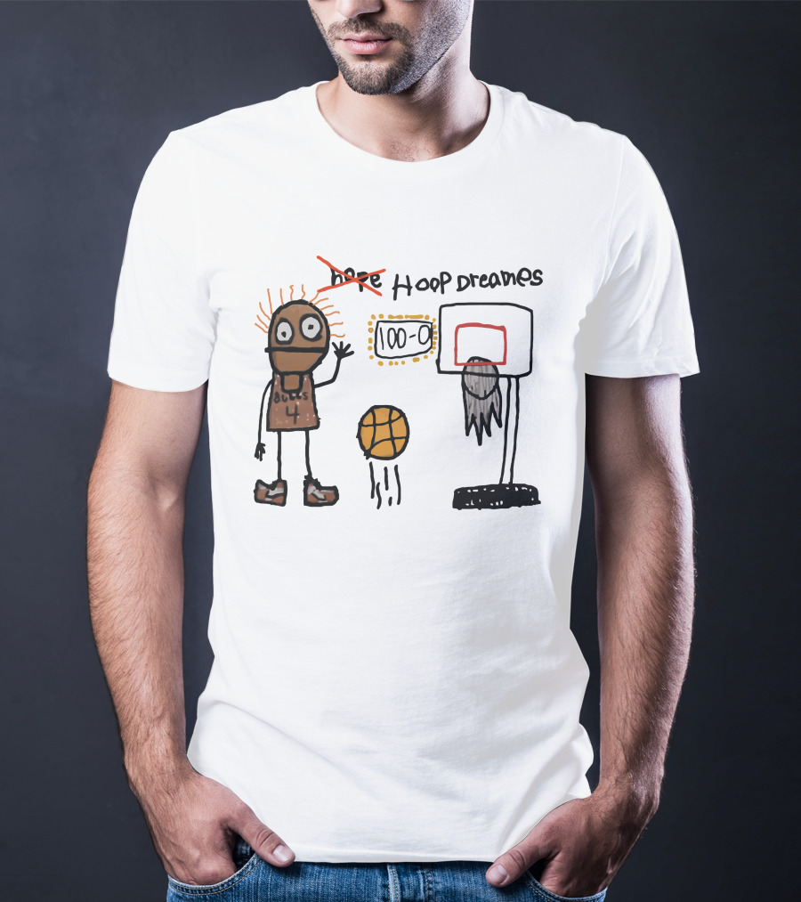 Hoop Dreams Chibi Basketball Bulls 4 Score 100-0 T-Shirt