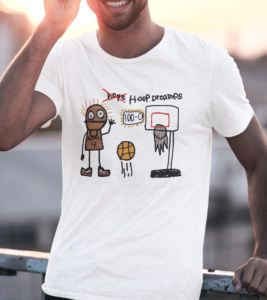 Hoop Dreams Chibi Basketball Bulls 4 Score 100-0 T-Shirt