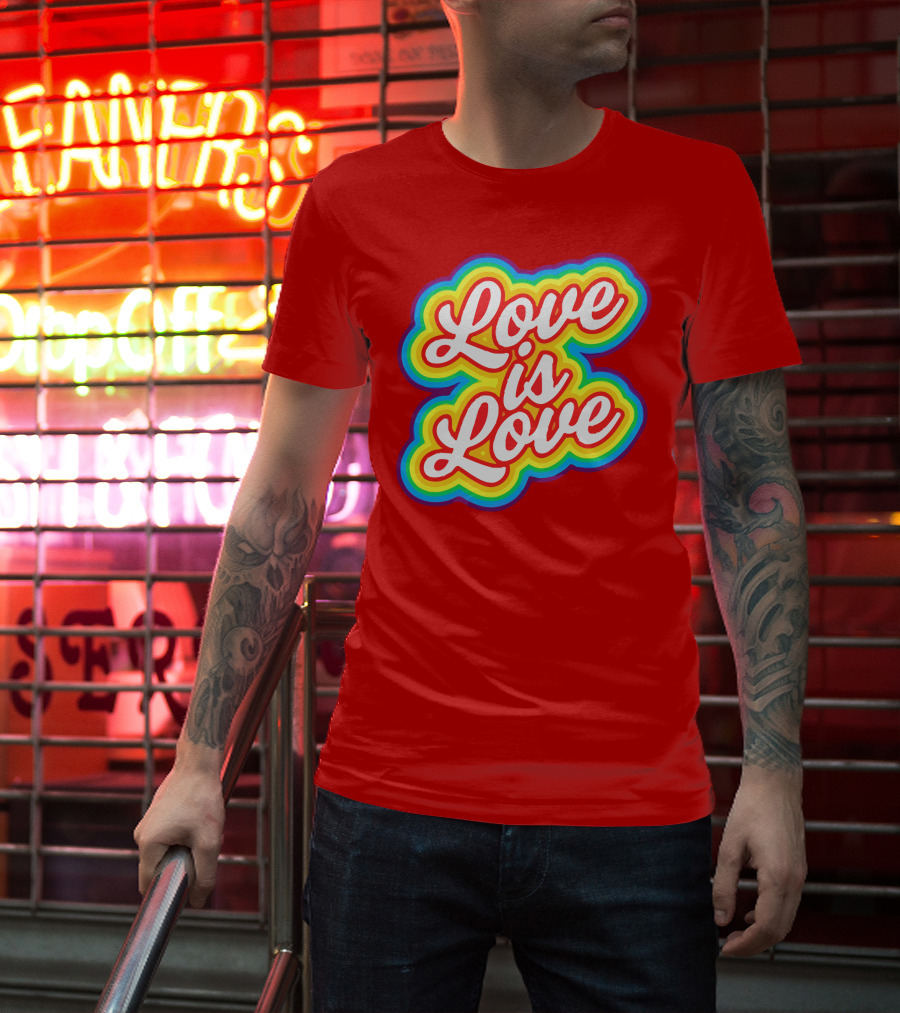 Pride Love Is Love Gender Inclusive Rainbow Toddler T-Shirt