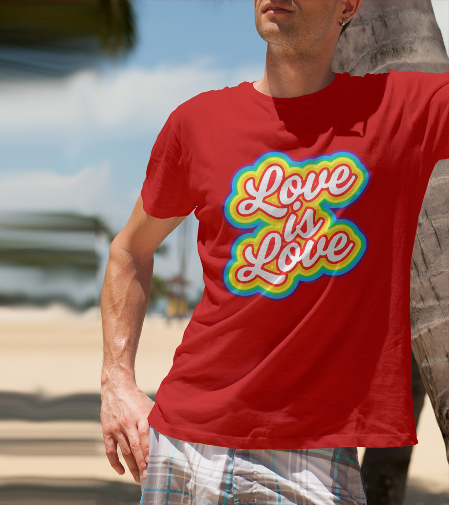 Pride Love Is Love Gender Inclusive Rainbow Toddler T-Shirt
