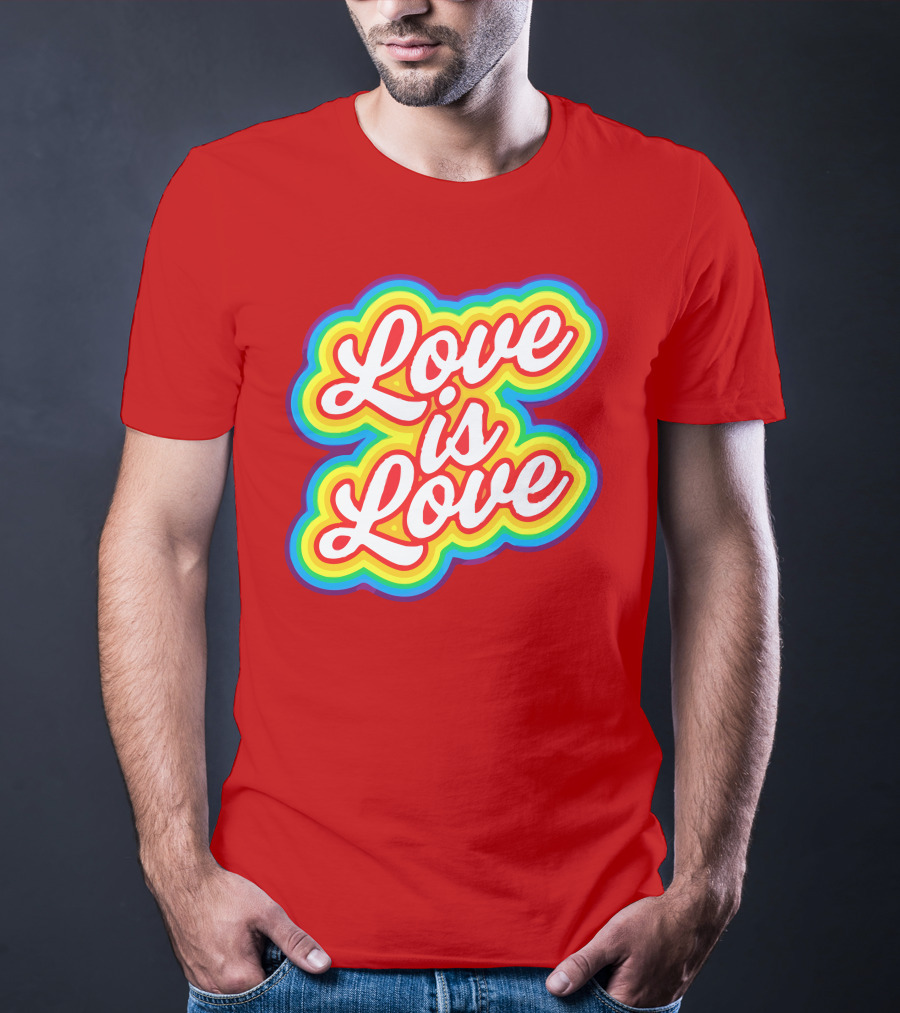 Pride Love Is Love Gender Inclusive Rainbow Toddler T-Shirt