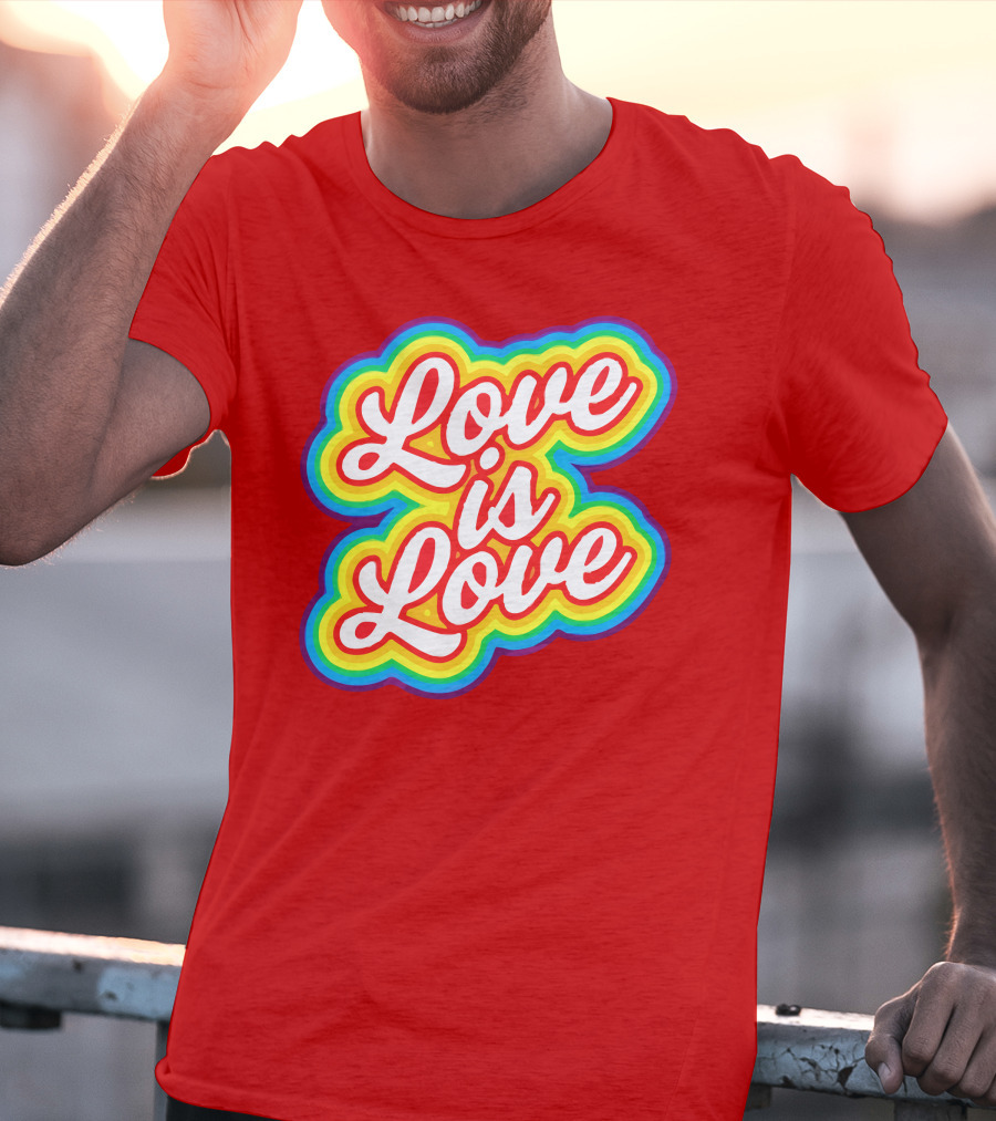 Pride Love Is Love Gender Inclusive Rainbow Toddler T-Shirt