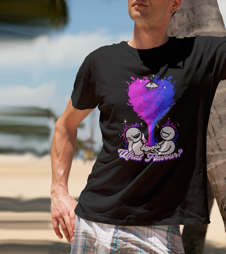 What Flavour? Bi Colorful Abstract Heart Splash T-Shirt