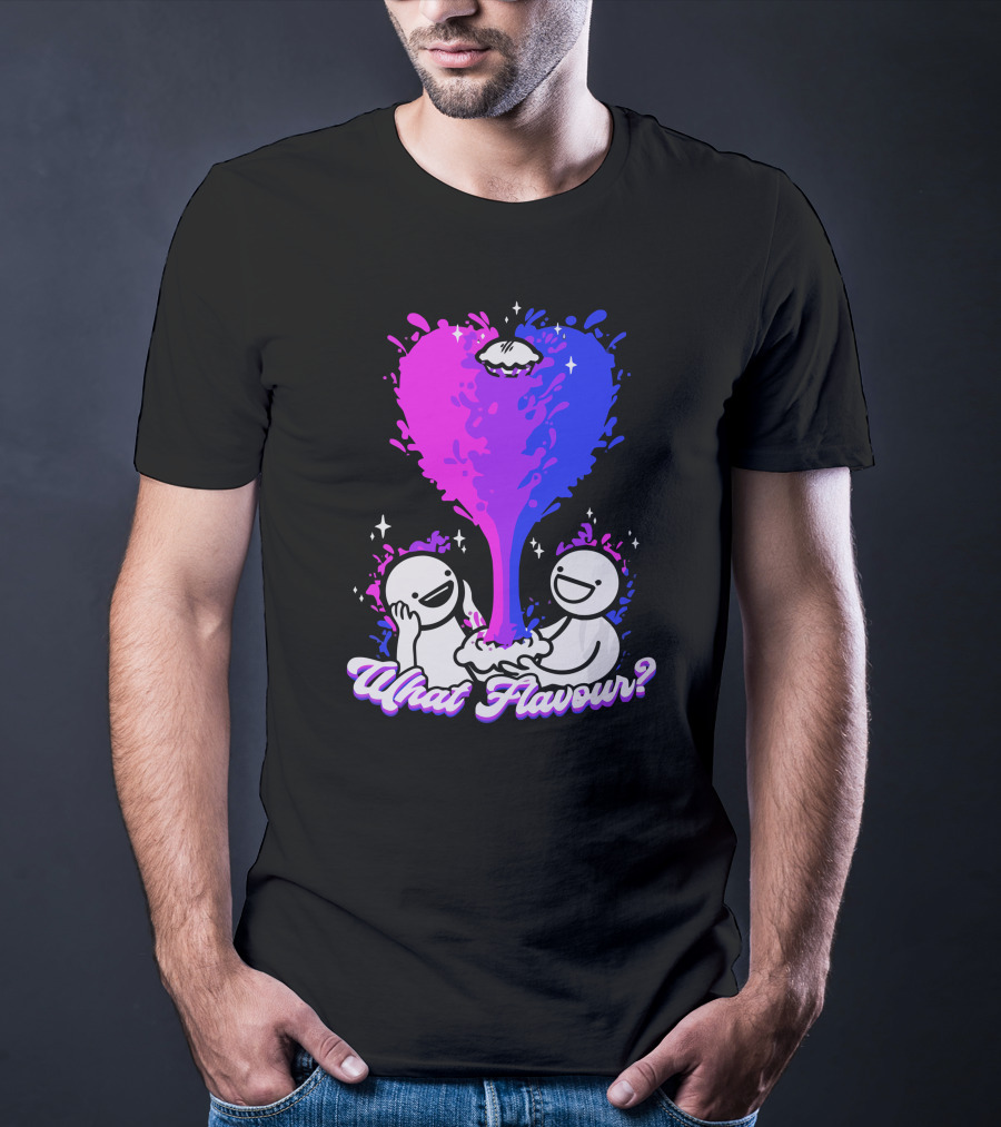 What Flavour? Bi Colorful Abstract Heart Splash T-Shirt