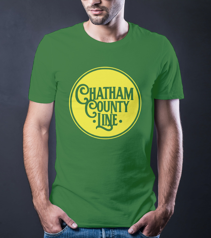 Chatham County Line Vintage Circle Logo On Green Background T-Shirt