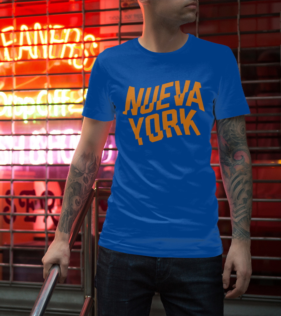Nueva York Bold Orange Blue T-Shirt