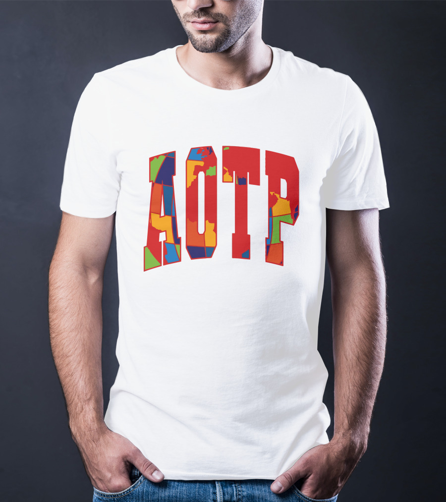 AOTP Bold Multicolor Lettering T-Shirt