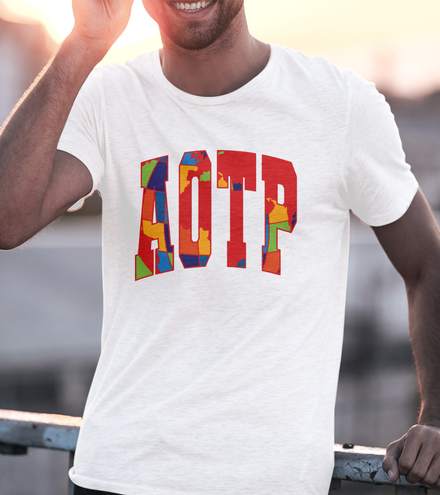 AOTP Bold Multicolor Lettering T-Shirt