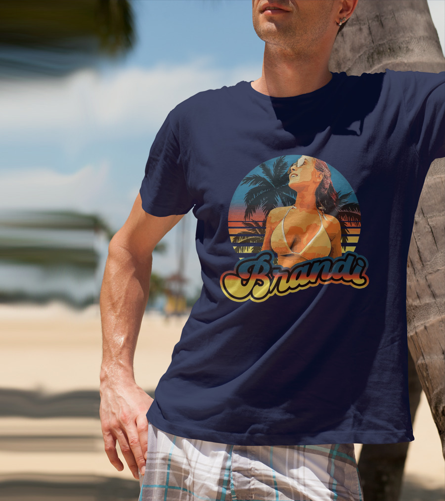 Brandi Lauren Tropical Sunset Palm Trees T-Shirt