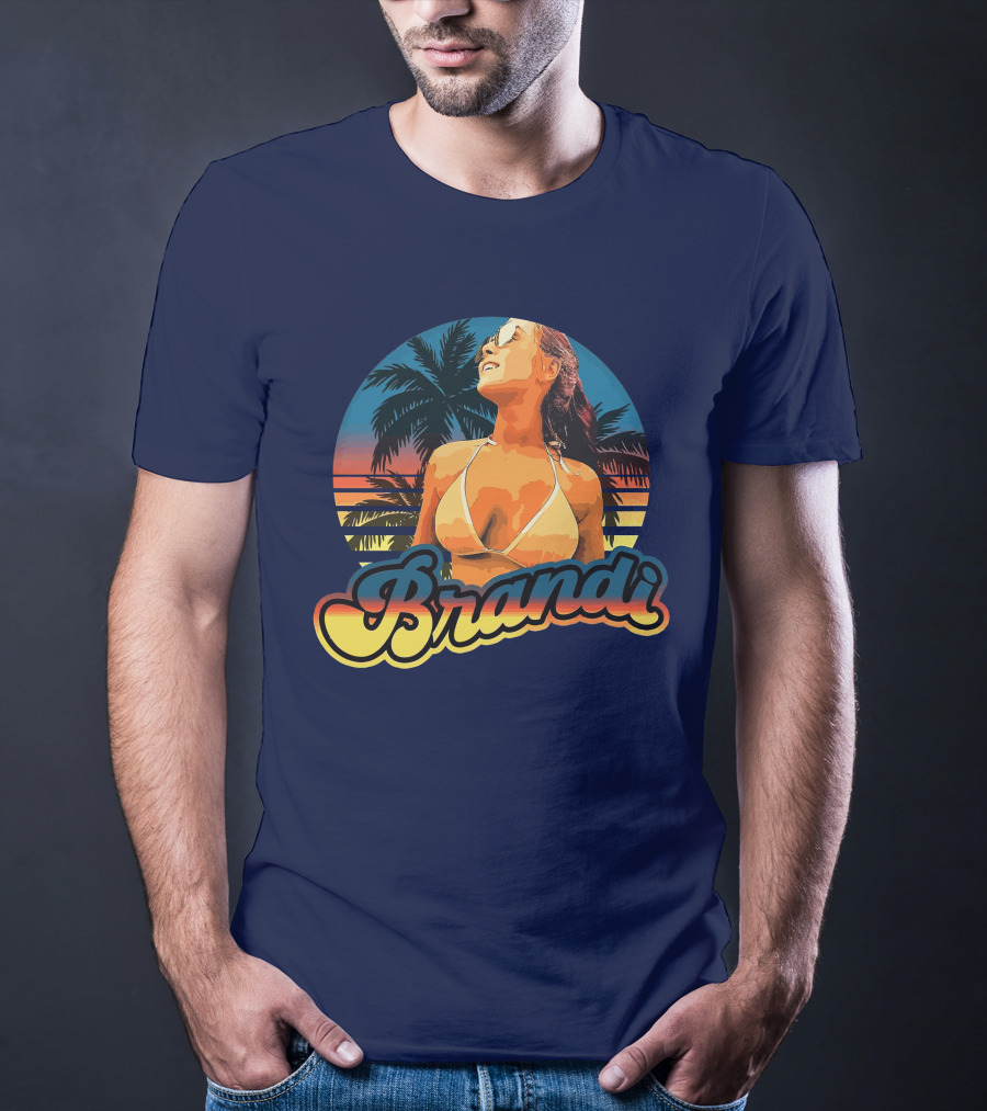 Brandi Lauren Tropical Sunset Palm Trees T-Shirt