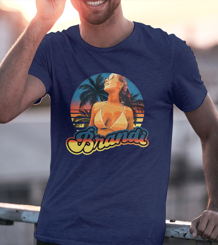 Brandi Lauren Tropical Sunset Palm Trees T-Shirt