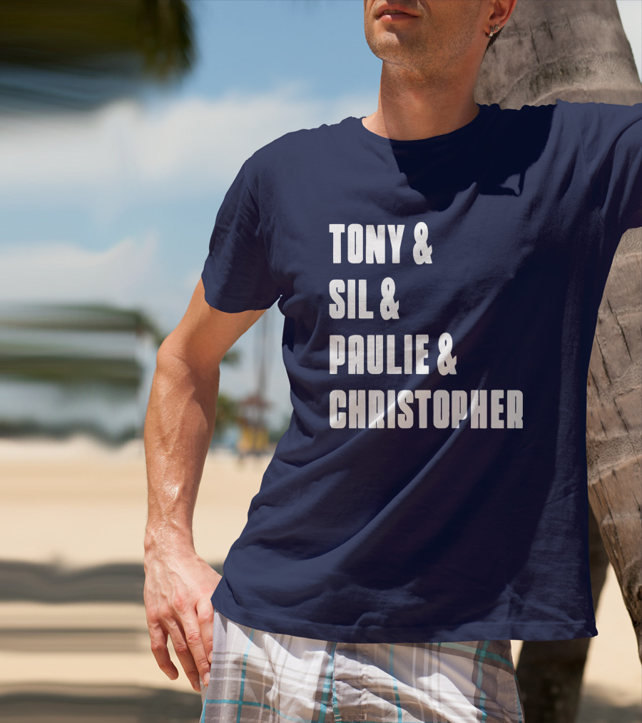 Tony And Sil And Paulie And Christopher Sopranos Characters T-Shirt