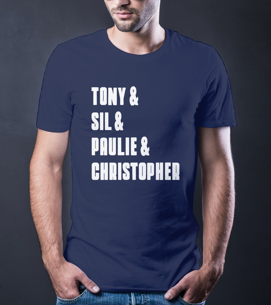 Tony And Sil And Paulie And Christopher Sopranos Characters T-Shirt