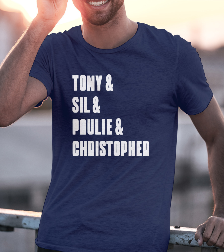 Tony And Sil And Paulie And Christopher Sopranos Characters T-Shirt