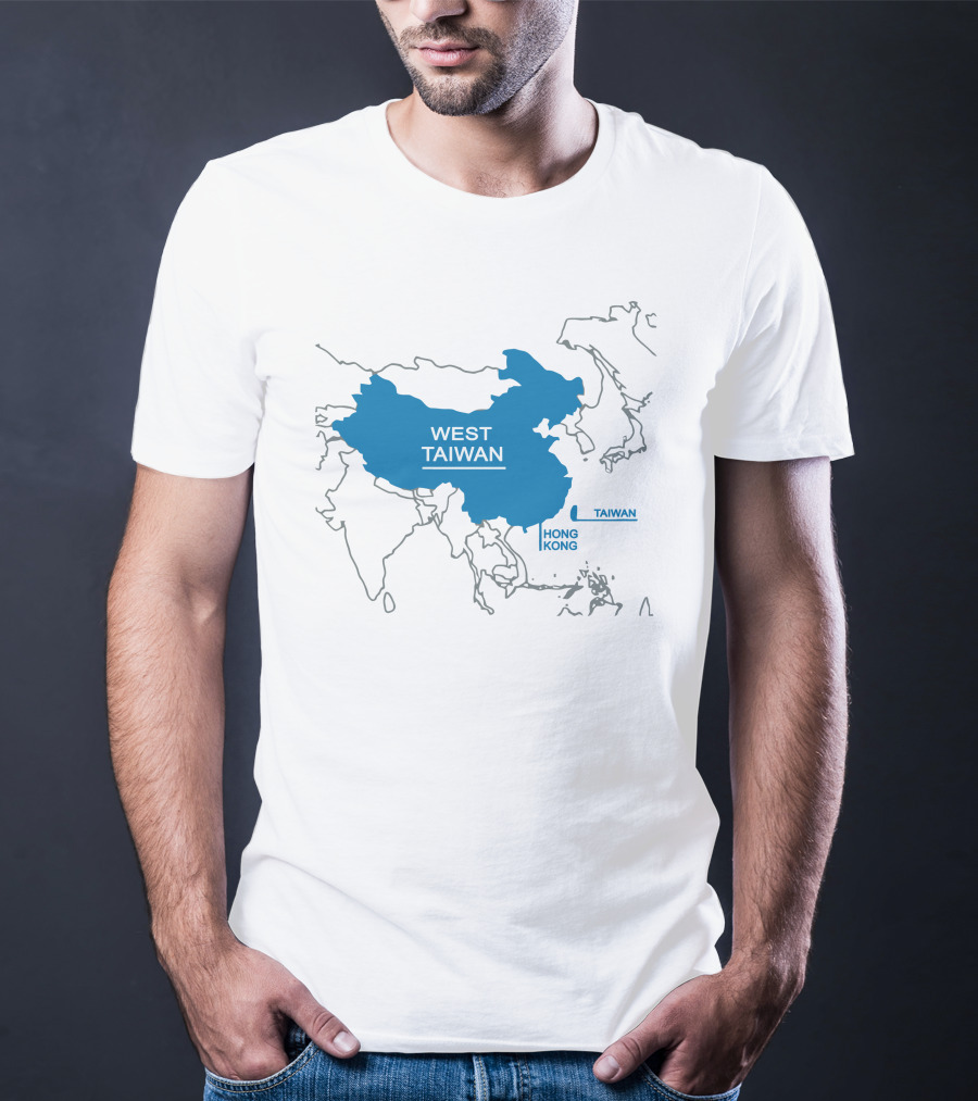 West Taiwan Map With Taiwan Hong Kong T-Shirt