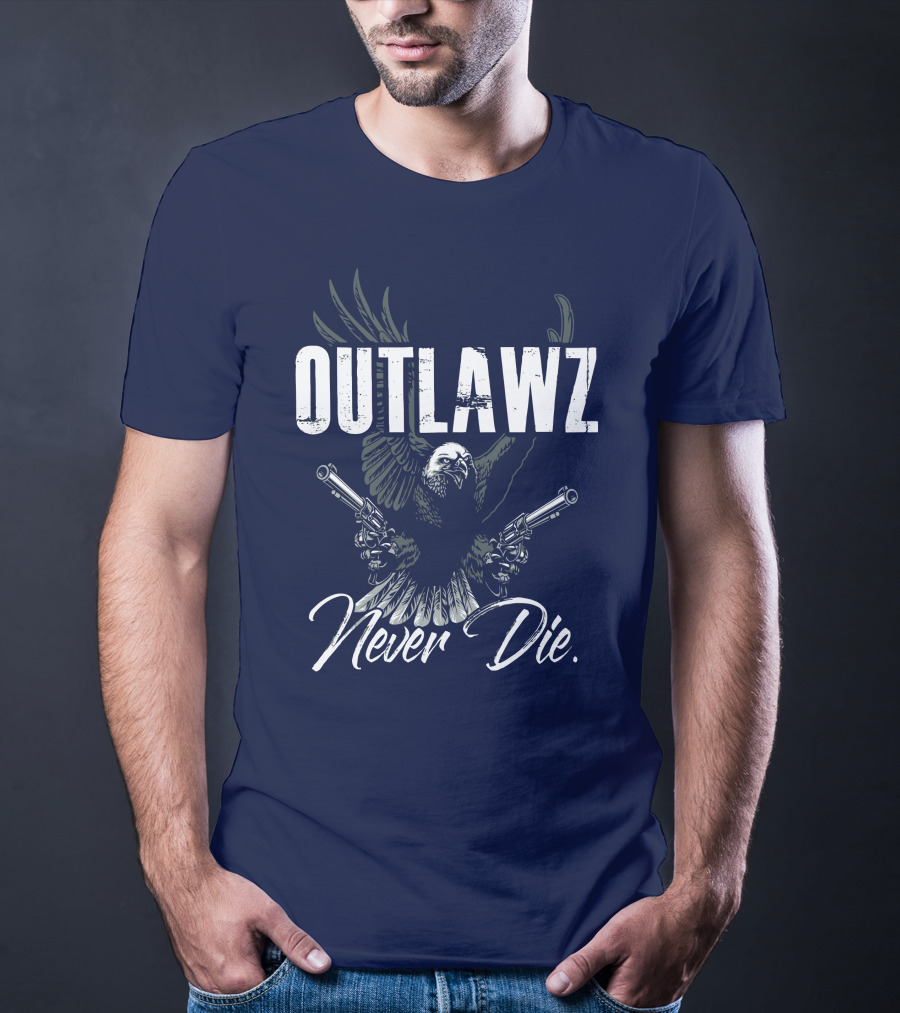 OUTLAWZ Never Die Eagle Guns T-Shirt