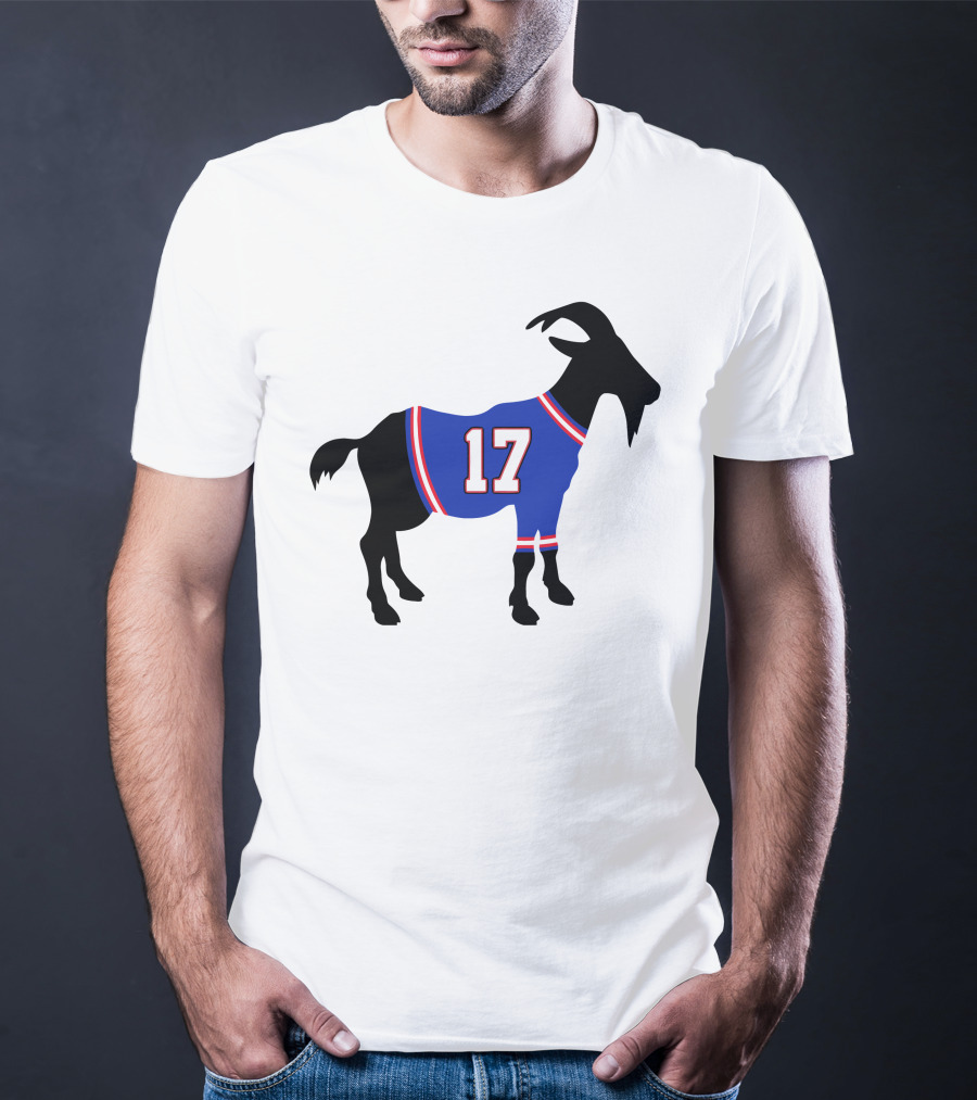 Josh Allen Goat Graphic Number 17 Jersey T-Shirt