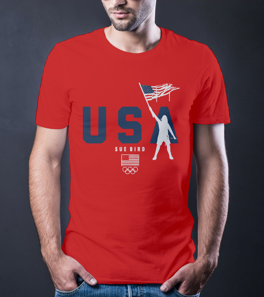 USA Sue Bird Flag Bearer Olympic T-Shirt