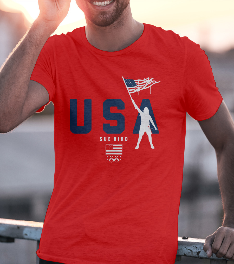 USA Sue Bird Flag Bearer Olympic T-Shirt