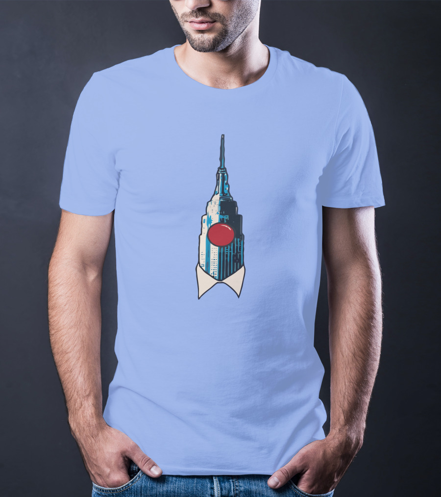 Dave Portnoy The Empire State Building Clown Shirt Blue Background T-Shirt