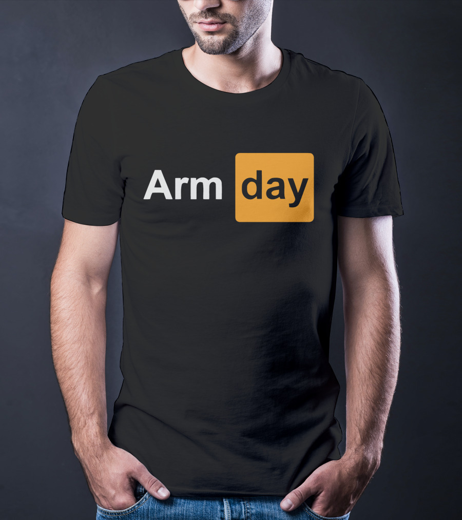 Arm Day Bodybuilding Workout Gym Motivation T-Shirt
