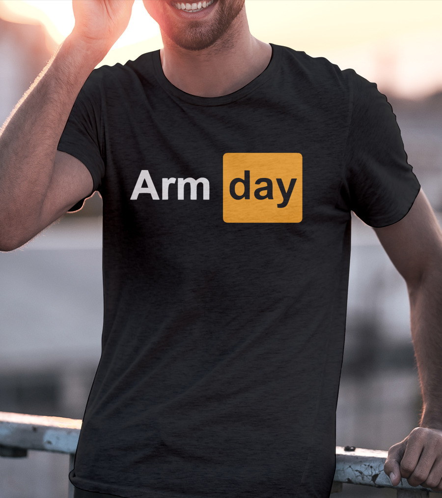 Arm Day Bodybuilding Workout Gym Motivation T-Shirt