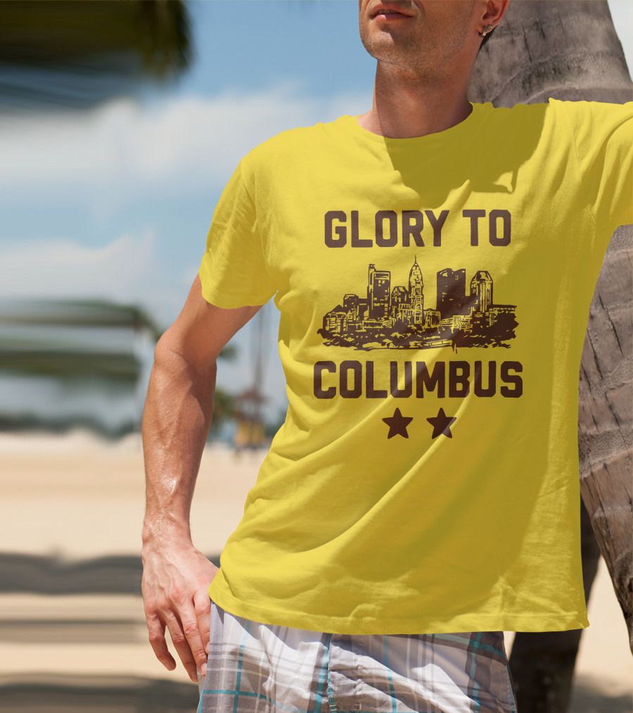 Glory To Columbus Skyline Two Stars T-Shirt