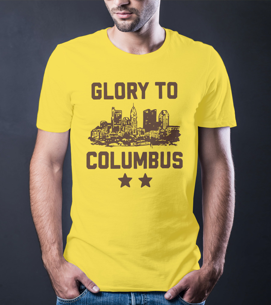 Glory To Columbus Skyline Two Stars T-Shirt