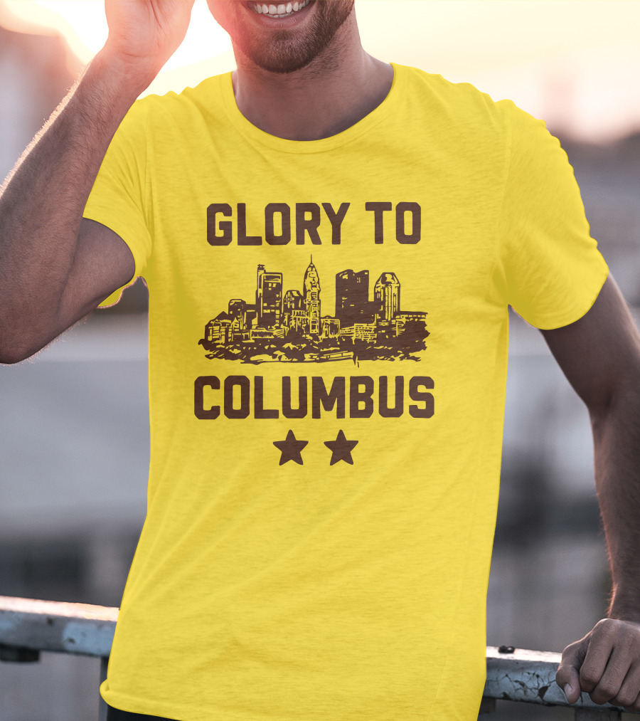 Glory To Columbus Skyline Two Stars T-Shirt