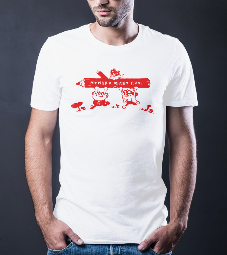 Amphibia Design Team Cartoon Characters With Red Pencil T-Shirt