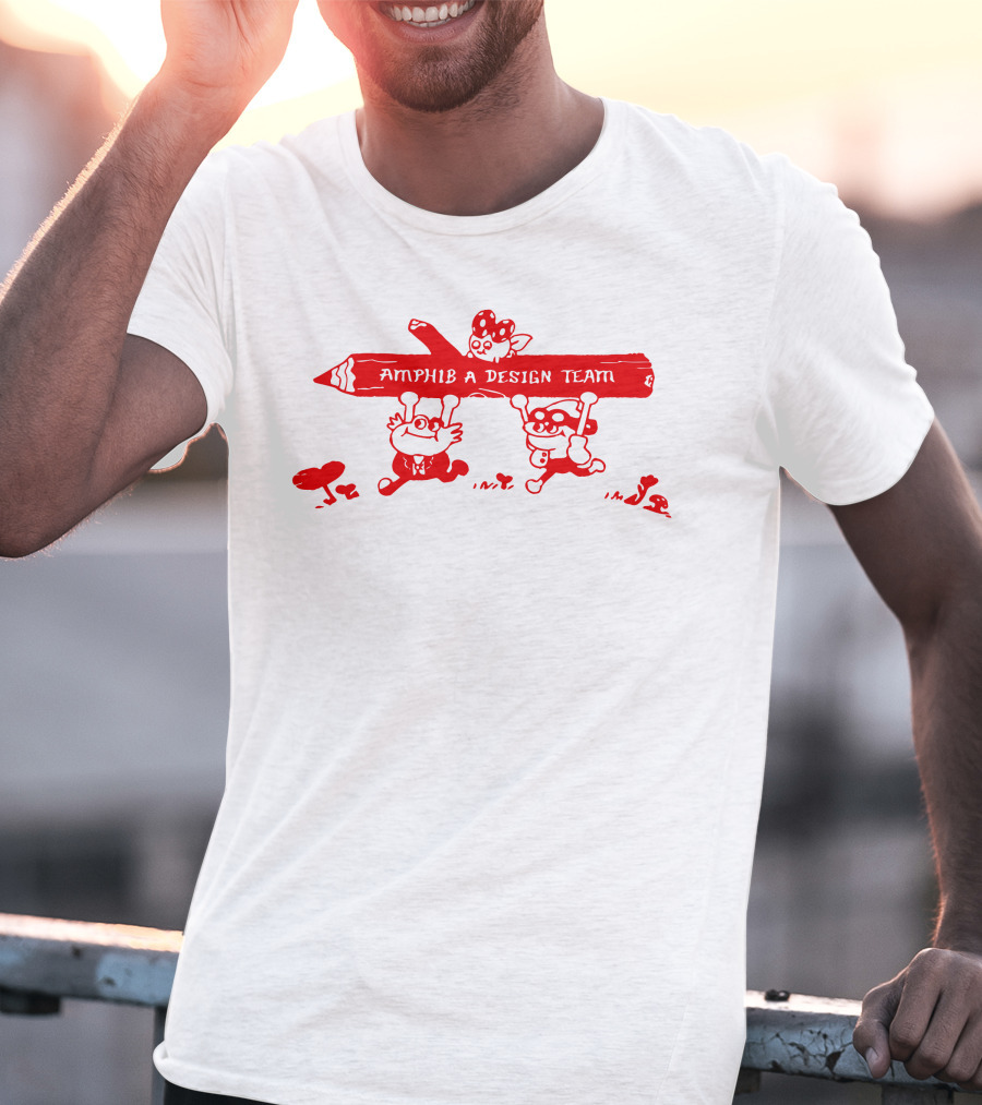 Amphibia Design Team Cartoon Characters With Red Pencil T-Shirt