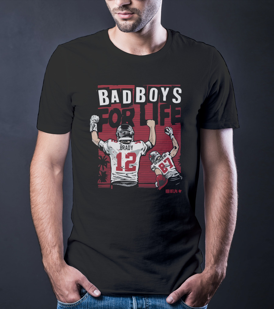 Brady Gronkowski Bad Boys For Life Football 12 87 T-Shirt