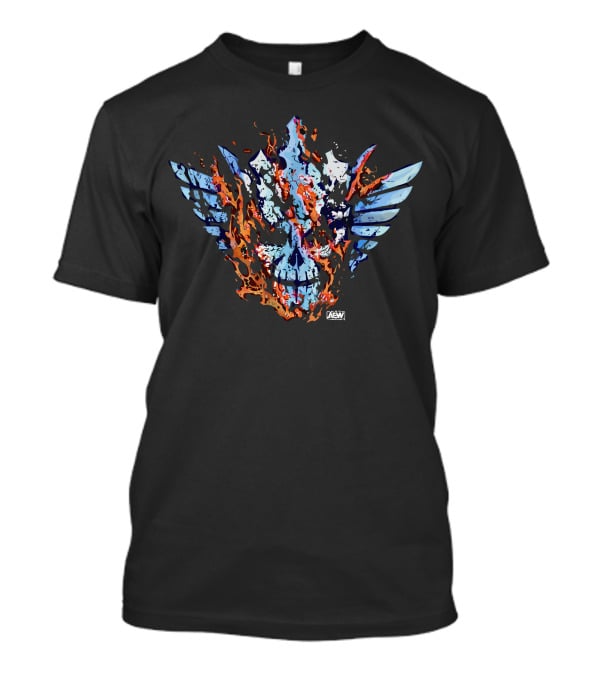 Cody Rhodes Flaming Skull AEW Wings T-Shirt