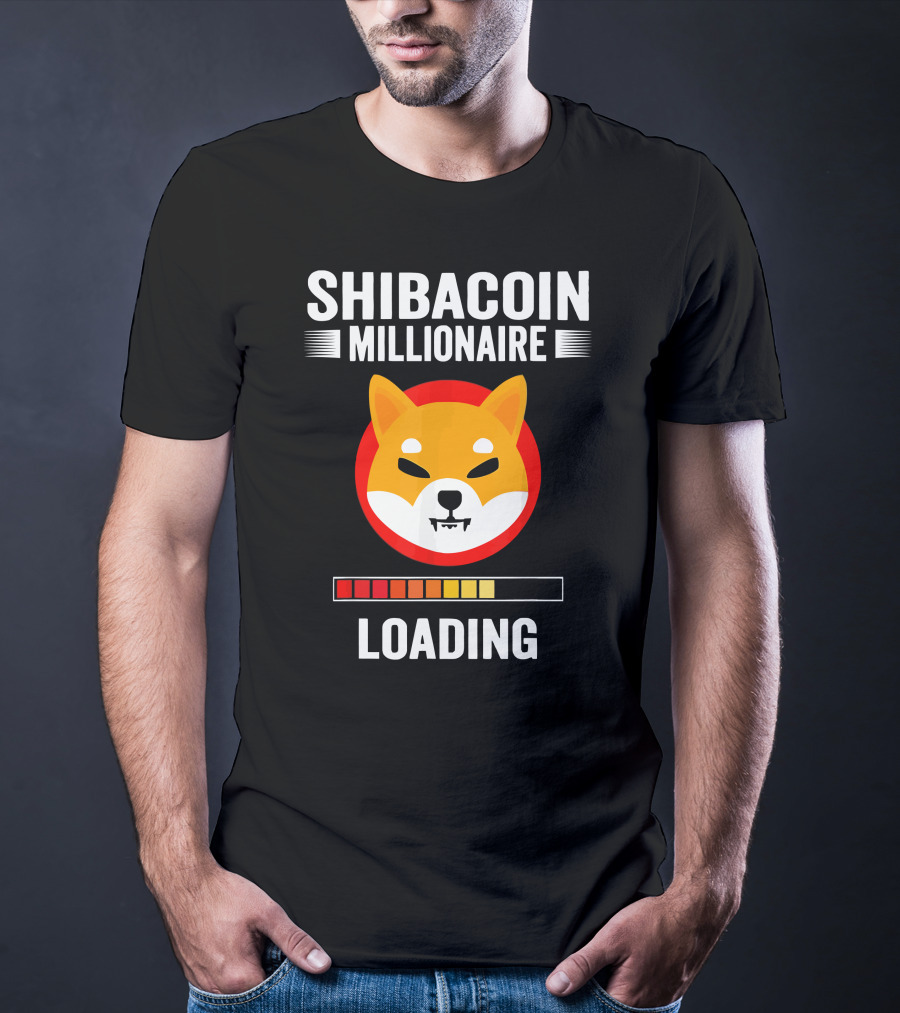 SHIBACOIN MILLIONAIRE LOADING ICONIC DOGE FACE T-Shirt