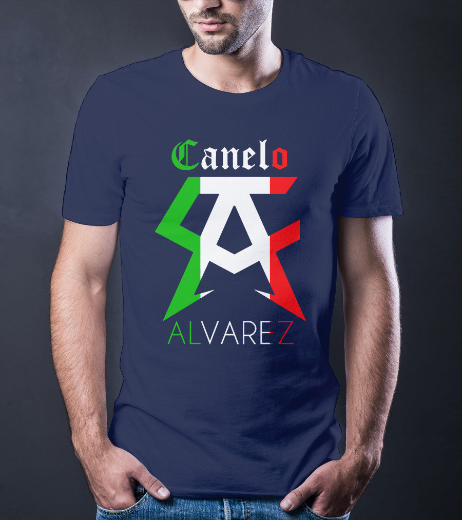 Canelo Alvarez Logo Mexican Flag Colors CA Initials T-Shirt
