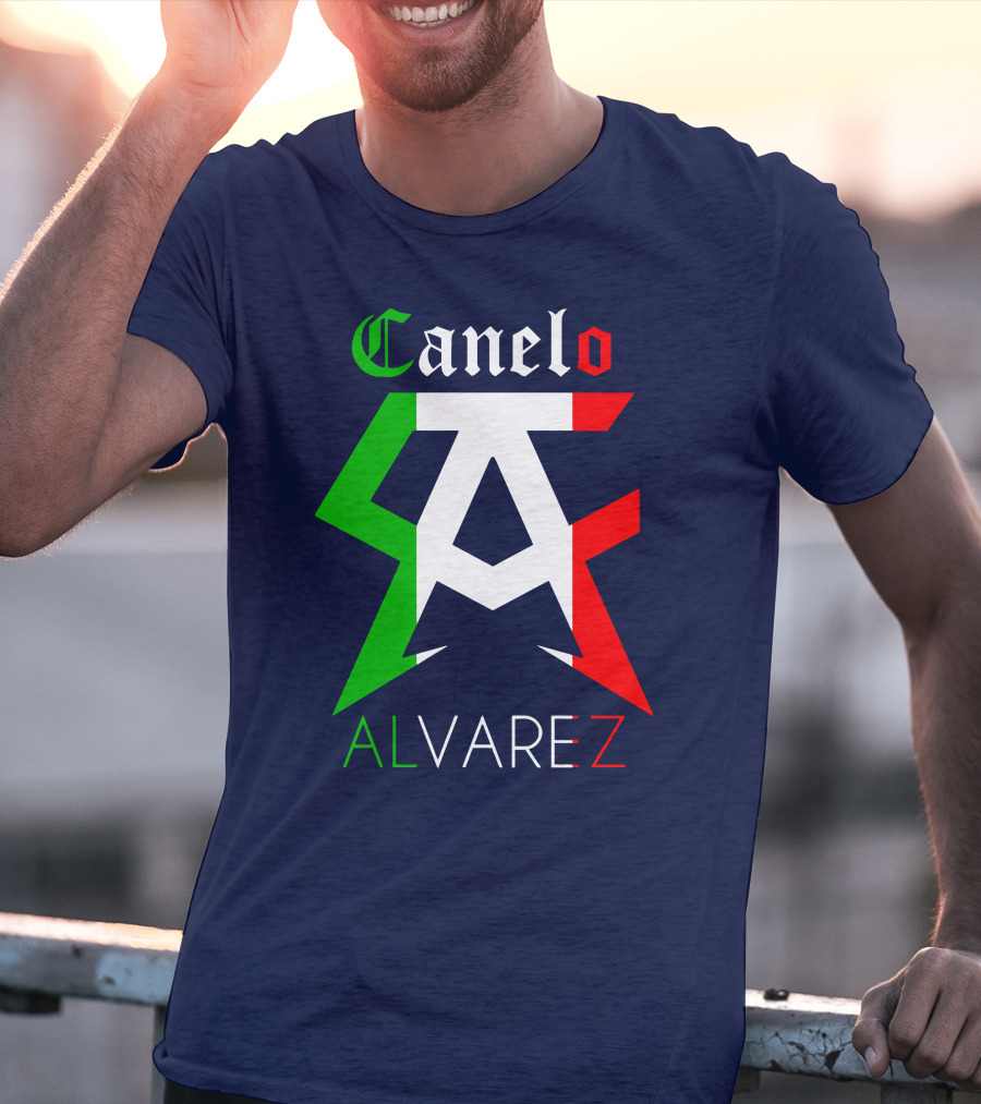 Canelo Alvarez Logo Mexican Flag Colors CA Initials T-Shirt