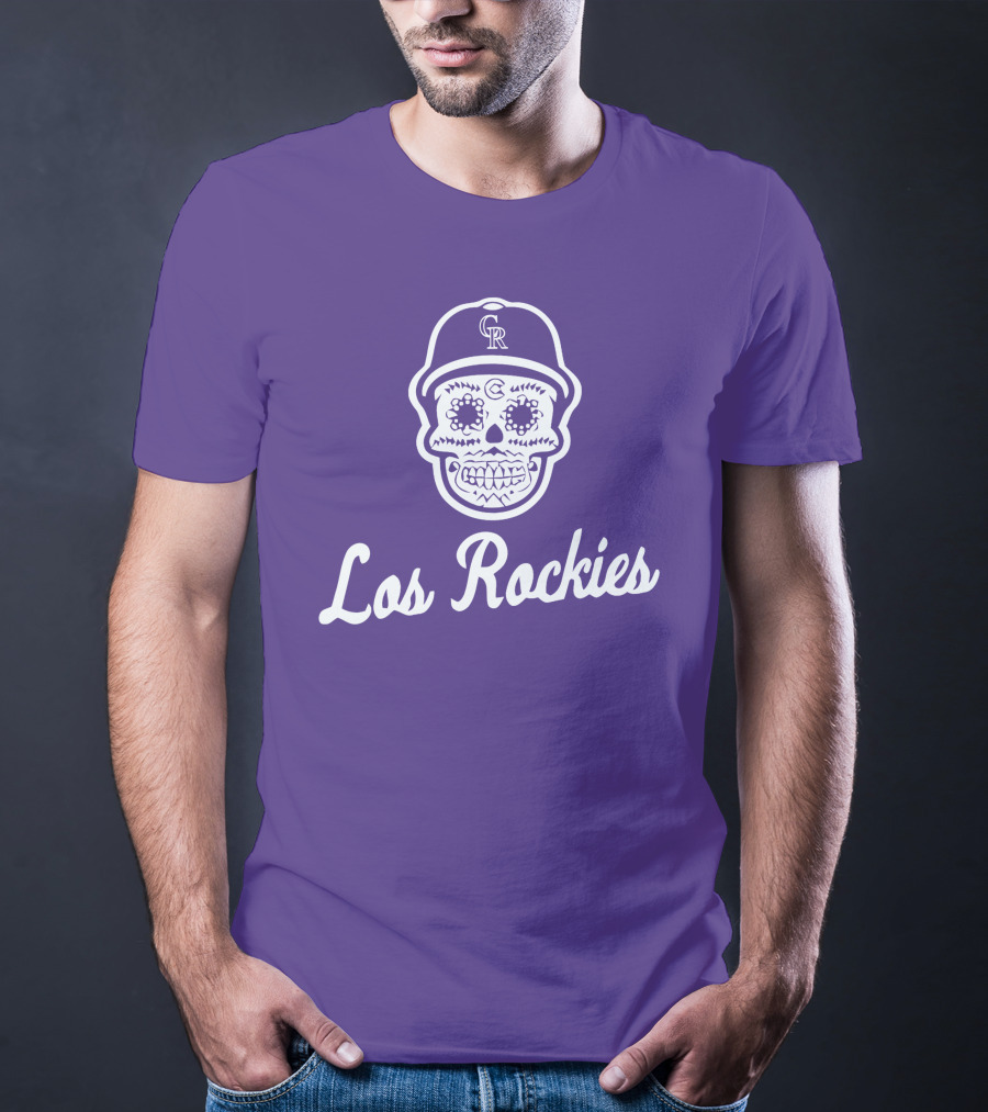 Los Rockies Calavera Sugar Skull Baseball Hat T-Shirt