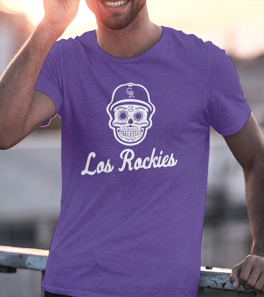 Los Rockies Calavera Sugar Skull Baseball Hat T-Shirt