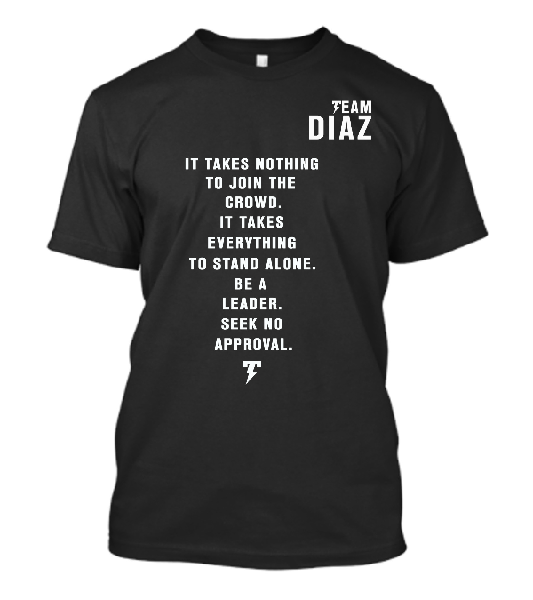 Team Diaz Nick Diaz It Takes Everything To Stand Alone Be A Leader Seek No Approval T-Shirt