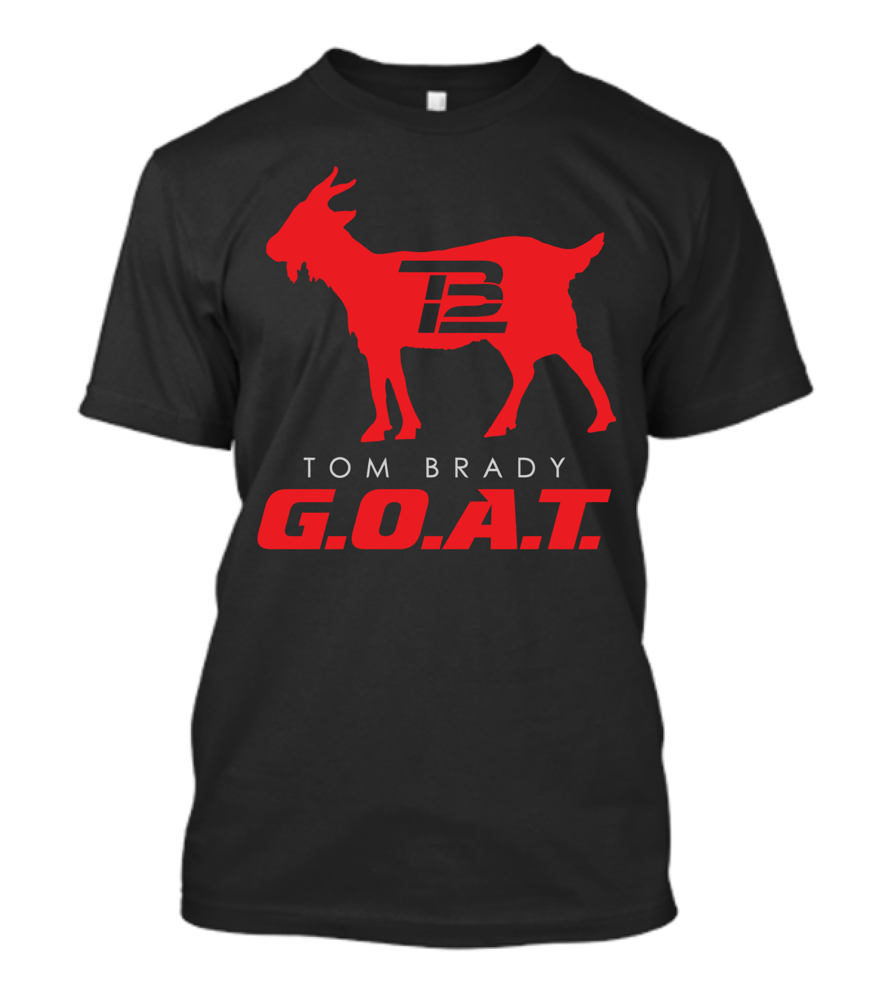 Tom Brady G.O.A.T. TB12 Logo Red Goat T-Shirt