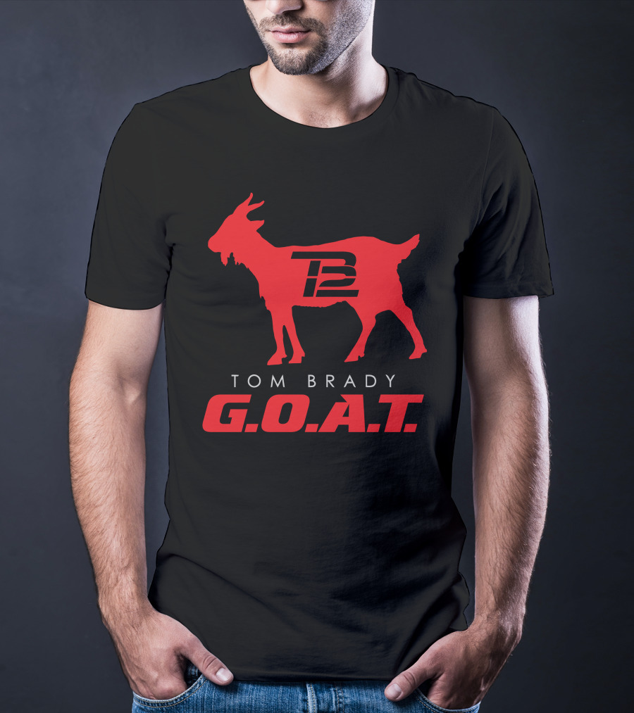 Tom Brady G.O.A.T. TB12 Logo Red Goat T-Shirt