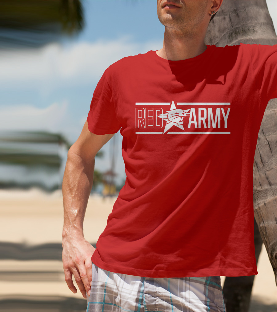 Red Perth Wildcats Fan Army T-Shirt